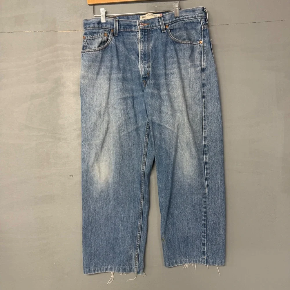 Levis 550 Relaxed Fit Tapered Leg Jeans Mens 36x30 Blue Medium Wash‎ Vintage 90s